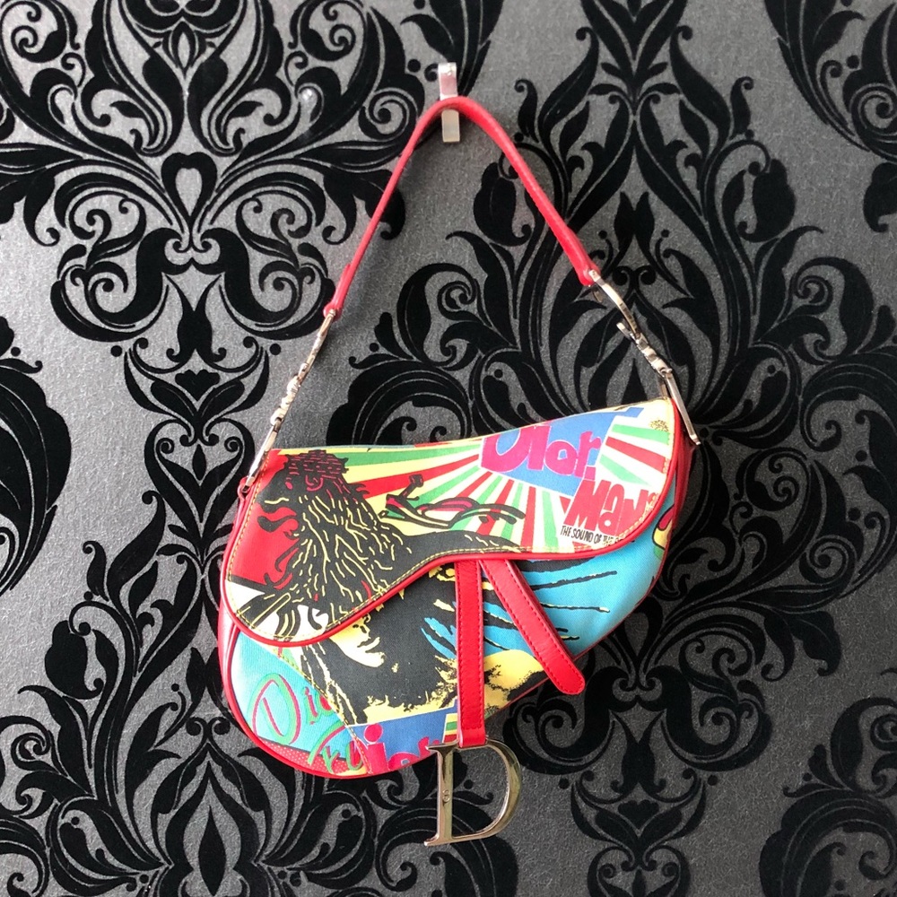 Christian Dior Rasta collection saddle bag 2003